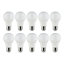 Lot 10 ampoules LED E27 806lm 60W blanc neutre Jacobsen blanc mat