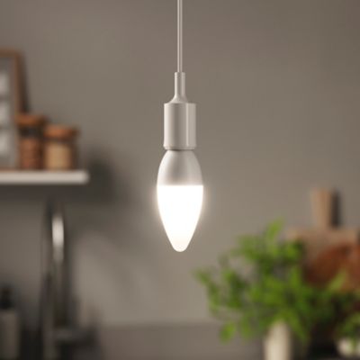 Lot 10 ampoules LED flamme E14 250lm 2.2W = 25W Ø3.5cm Diall blanc neutre