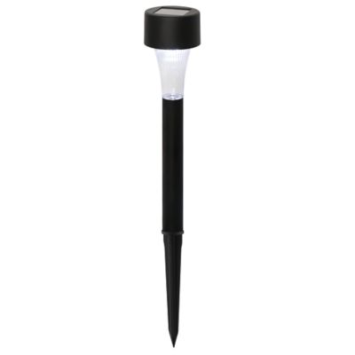 Lot 10 balises extérieures solaires Spike LED intégrée IP44 GoodHome noir