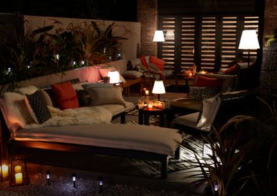 Lot 10 balises extérieures solaires Spike LED intégrée IP44 GoodHome noir