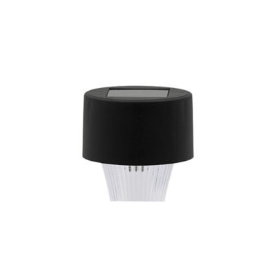 Lot 10 balises extérieures solaires Spike LED intégrée IP44 GoodHome noir