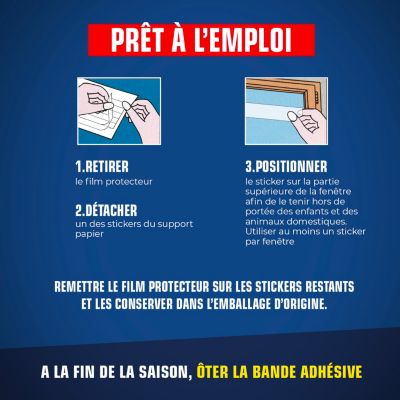 Lot 12 bandes adhésives transparentes anti-mouches Kapo Expert