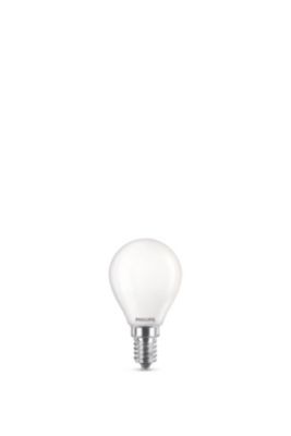 Lot 2 ampoules E14 (SES) standard 470lm 4.3W = 40W IP20 blanc chaud Philips