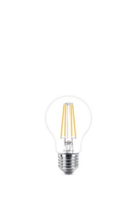 Lot 2 ampoules E27 A60 806lm 7W = 60W IP20 blanc chaud Philips