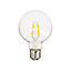 Lot 2 ampoules E27 G80 470lm 5W 40W IP20 blanc chaud Xanlite transparent