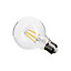 Lot 2 ampoules E27 G80 470lm 5W 40W IP20 blanc chaud Xanlite transparent