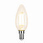 Lot 2 ampoules LED à filament flamme Jacobsen E14 470 lm 3.4W 40W blanc chaud transparent