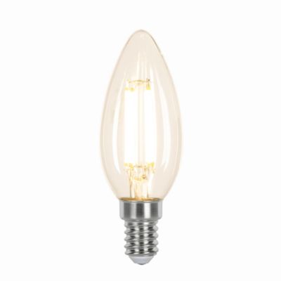 Lot 2 ampoules LED à filament flamme Jacobsen E14 470 lm 3.4W 40W blanc chaud transparent