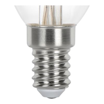 Lot 2 ampoules LED à filament flamme Jacobsen E14 470 lm 3.4W 40W blanc chaud transparent