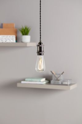 Lot 2 ampoules LED à filament ST64 E27 470lm 4.9W = 40W Ø6.4cm Diall blanc chaud