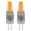 Lot 2 ampoules LED Capsule G4 100lm 0.8W = 10W Ø1.1cm Diall blanc chaud