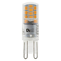 Lot 2 ampoules LED Capsule G9 300lm 2.6W = 28W Ø1.5cm Diall blanc chaud