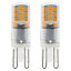 Lot 2 ampoules LED Capsule G9 300lm 2.6W = 28W Ø1.5cm Diall blanc neutre