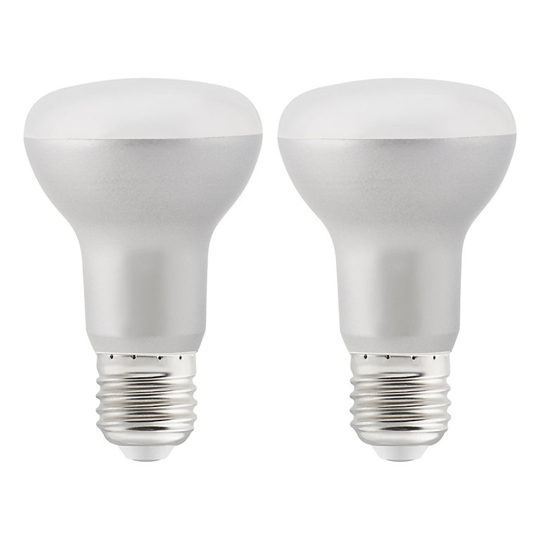 Lot 2 ampoules LED Réflecteur (R63) E27 470lm 4.2W = 40W Ø6.3cm Diall blanc  chaud