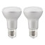 Lot 2 ampoules LED Réflecteur (R63) E27 470lm 4.2W = 40W Ø6.3cm Diall blanc chaud
