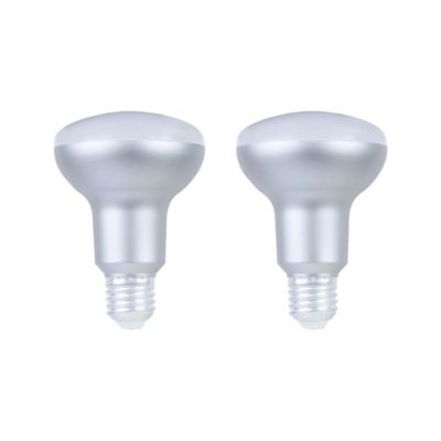 Lot 2 ampoules LED Réflecteur (R80) E27 806lm 7.3W = 60W Ø8cm Diall blanc chaud