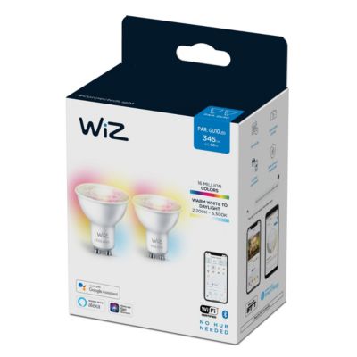 Lot 2 ampoules LED Wiz GU10 E27 60W 345lm Castorama