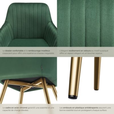 Lot De 4 Cadres Photo – Bois Et Métal – Doré Et Vert – Motif Matelassé
