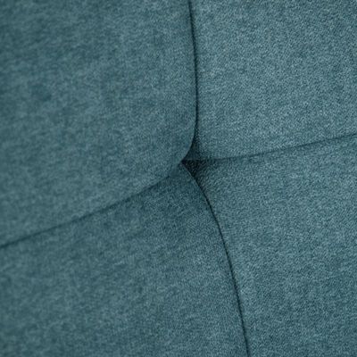 Lot 2 chaises en tissu bleu canard et simili pieds métal - MONTAINE