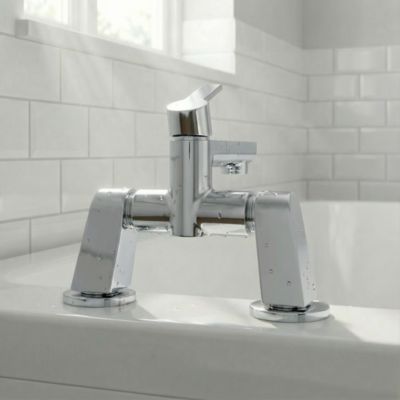 Lot 2 colonnettes carré GoodHome Mâle - Mâle G2 en laiton