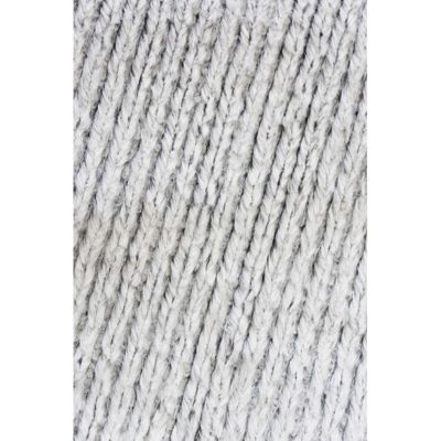 Lot 2 coussins 40 cm gris clair polaire douce effet tricot - LENO