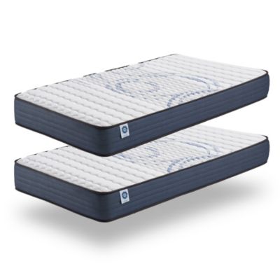 Lot 2 Matelas 80x190 à mémoire de forme - Épaisseur 15 cm - Blue Latex - 7 zones de confort - Hypoallergénique - Perfect Dream
