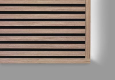 Lot De 2 Panneaux Acoustiques En Bois Et Feutre - Décoration Murale à Lattes, Style Industriel - Foncé Noyer 94.5x12.6 Pouces