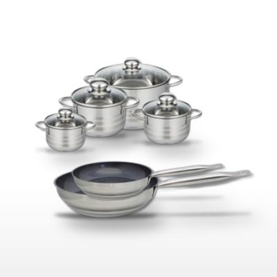 Lot 2 Poêles 24/28cm & 4 Faitouts 12/14/16/20cm Elo Profi Therm Platinum