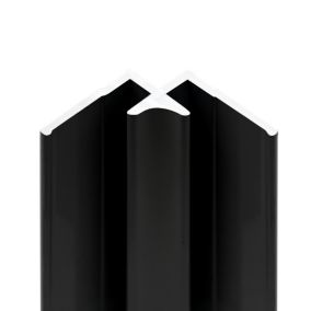Lot 2 profilés de finition et 1 profilé d’angle pour panneaux muraux DécoDesign 210 cm noir