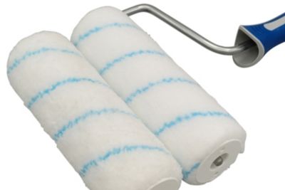 Lot 2 rouleau manchons peinture velours 18 cm + monture bi-matière Savy