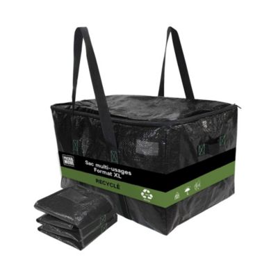 Lot 2 Sacs Rangement - 55 x 35 x 30 cm - Poignées solides - Déménagement et Transport - Ultra Résistant - Réutilisable - 55L