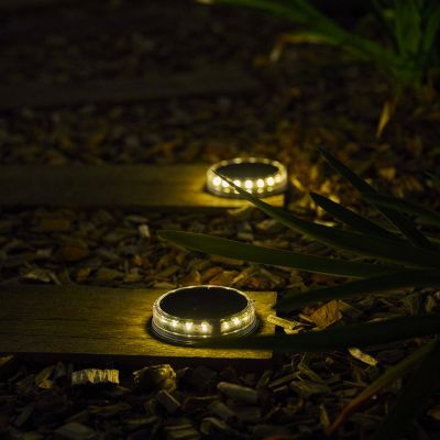 Lot 2 spots encastrables solaire LED Lumisky IP44 60lm blanc chaud l.12cm noir