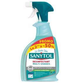 Lot 2 sprays désinfectants multi-usages Sanytol 750ml