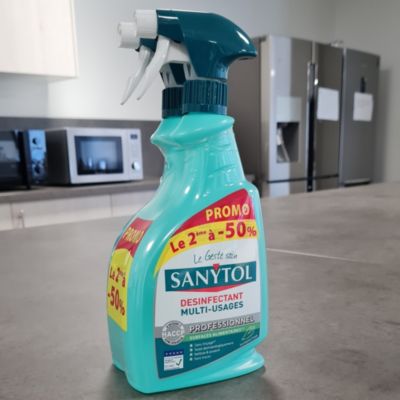 Lot 2 sprays désinfectants multi-usages Sanytol 750ml