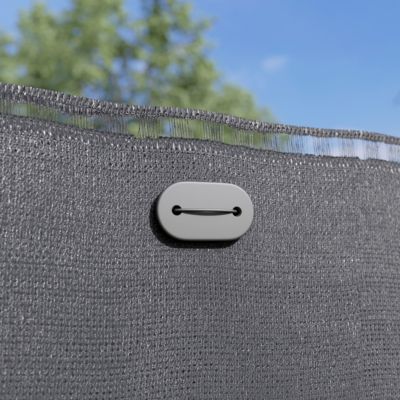 Lot 26 clips de fixation pour brise vue gris PVC