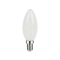 Lot 3 ampoules LED à filament flamme E14 470lm 3.4W = 40W Ø3.5cm Diall blanc chaud