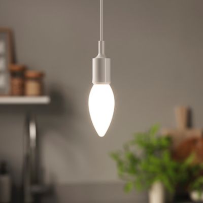 Lot 3 ampoules LED à filament flamme E14 470lm 3.4W = 40W Ø3.5cm Diall blanc neutre