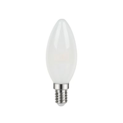 Lot 3 ampoules LED à filament flamme E14 470lm 3.4W = 40W Ø3.5cm Diall blanc neutre