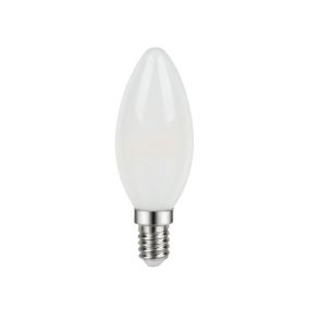 Lot 3 ampoules LED à filament flamme E14 470lm 3.4W = 40W Ø3.5cm Diall blanc neutre