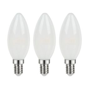 Lot 3 ampoules LED à filament mini globe E14 470lm 3.4W = 40W Ø4