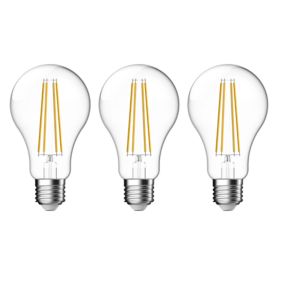 Lot 3 ampoules LED à filament GLS E27 1521lm 10.5W = 100W Ø7cm IPX4 Diall blanc chaud