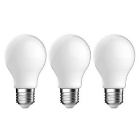 Lot 3 ampoules LED à filament GLS E27 806lm 5.9W = 60W Ø6cm IPX4 Diall blanc chaud
