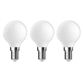 Lot 3 ampoules LED flamme E14 806lm 6.5W = 60W Ø3.7cm Diall blanc chaud