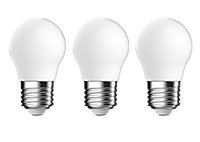 Lot 3 ampoules LED à filament mini globe E27 470lm 3.4W = 40W Ø4.5cm IPX4 Diall blanc neutre
