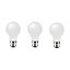 Lot 3 ampoules LED A60 B22 1055lm 9.5W = 75W Ø6cm Diall blanc chaud