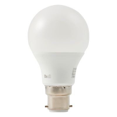 Lot 3 ampoules LED A60 B22 470lm 4.2W = 40W Ø6cm Diall blanc chaud