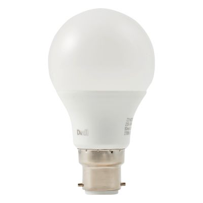 Lot 3 ampoules LED A60 B22 806lm 7.3W = 60W Ø6cm Diall blanc chaud