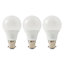 Lot 3 ampoules LED A60 B22 806lm 7.3W = 60W Ø6cm Diall blanc chaud