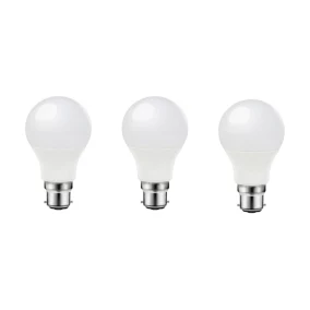 Lot 3 ampoules LED A60 B22 806lm 7.3W = 60W Ø6cm Diall blanc neutre
