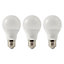 Lot 3 ampoules LED A60 E27 806lm 7.3W = 60W Ø6cm Diall blanc chaud